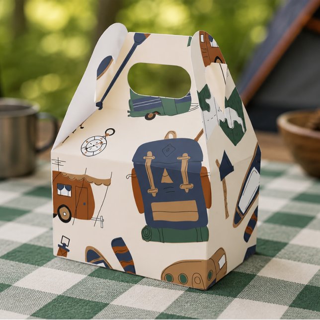Camping Adventure  Favour Box (Adventure Birthday Favor Box)