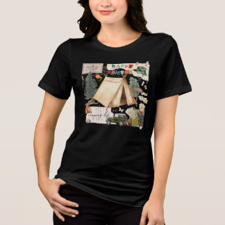 Camping Adventure Graphic – Outdoor Nature Lover  Tri-Blend Shirt