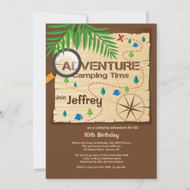 Camping Adventure Invitation (Front)