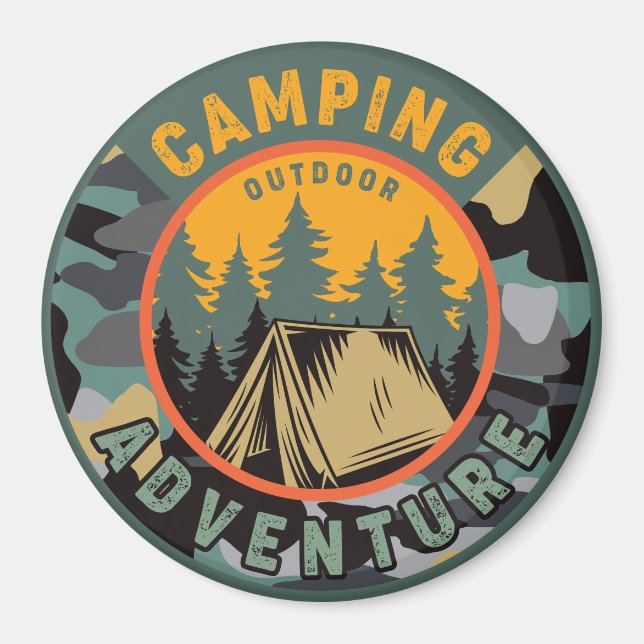 Camping Adventure Magnet (Front)