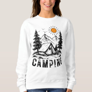 Camping Adventure Mountains, Tent & Nature Sweatshirt