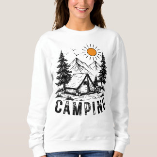 Camping Adventure | Mountains, Tent & Nature Sweatshirt