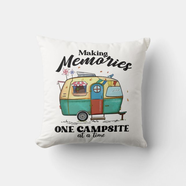 Camping Adventure Saying Cushion (Front)