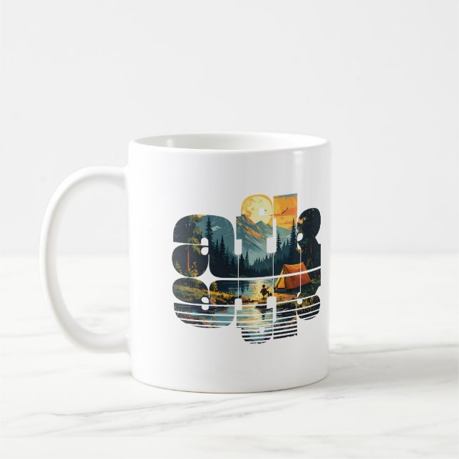 Camping afk coffee mug (Left)