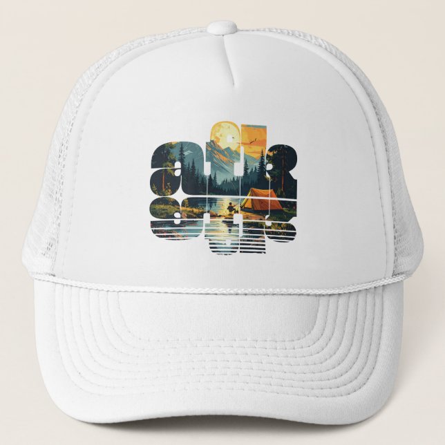 Camping afk trucker hat (Front)