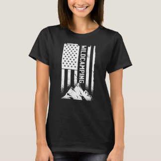 Camping American Flag Patriotic 5th Wheel Camper T-Shirt