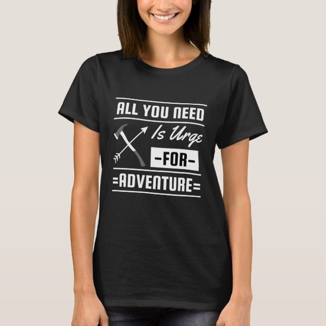 Camping and Adventure Funny T-Shirt (Front)