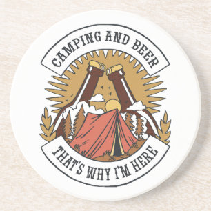 Camping and Beer Coaster