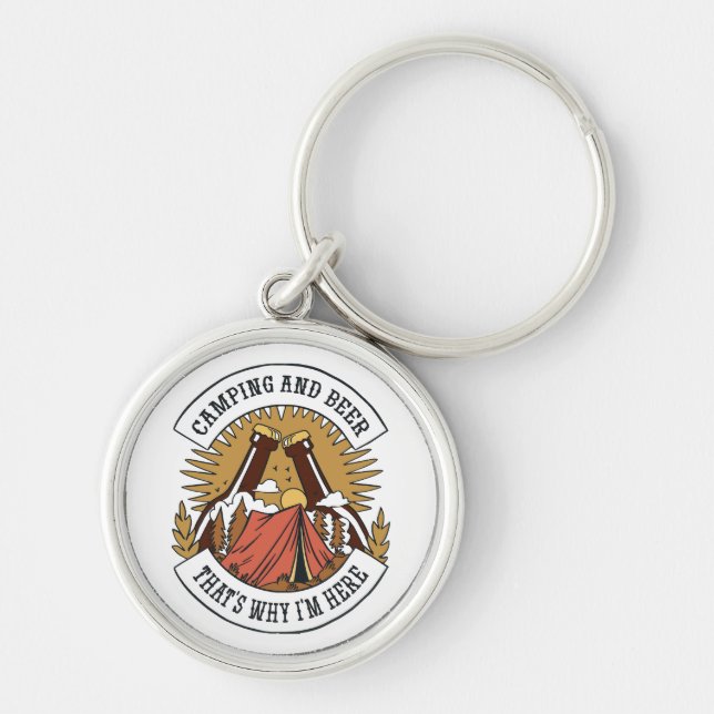 Camping and Beer Key Ring (Front)
