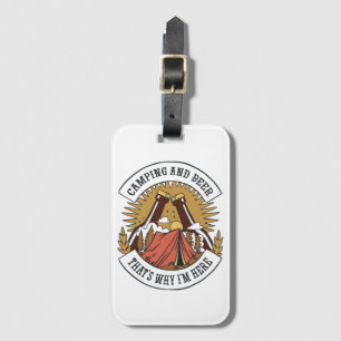 Camping and Beer Luggage Tag