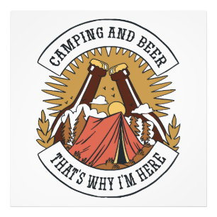 Camping and Beer Photo Print