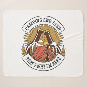 Camping and Beer Sherpa Blanket