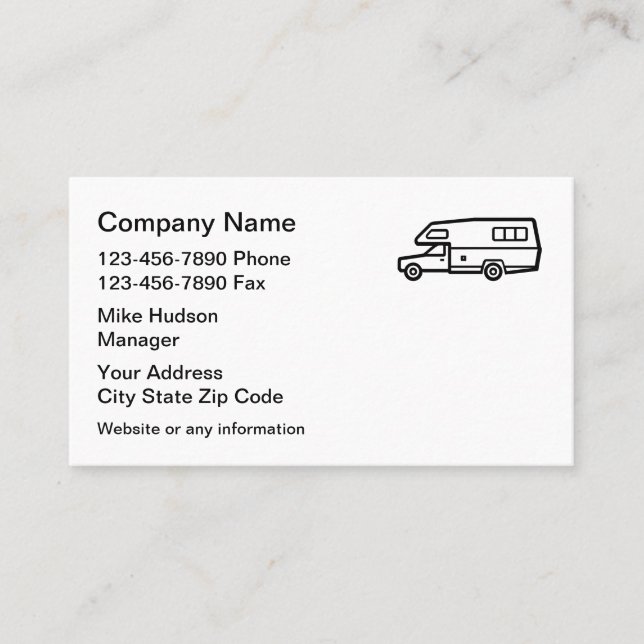 Camping And Compers Business Card (Front)