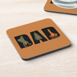 camping and hiking dad coaster