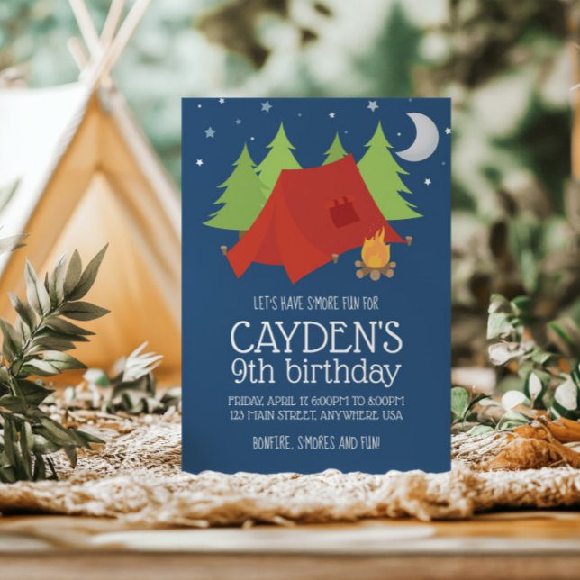Camping and S'mores Birthday Invite (Creator Uploaded)