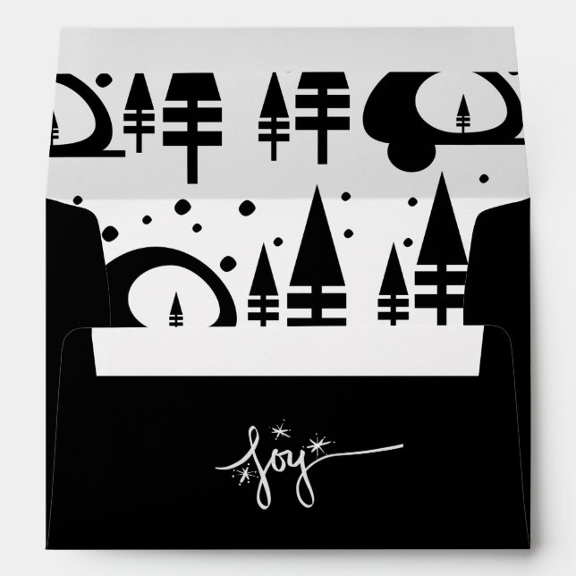 Camping and Trees Christmas Joy Envelope (Back (Bottom))
