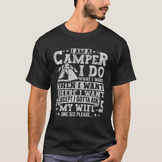 Camping Apparel Camper Outdoor Travel for Men T-Shirt (Front)