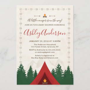 Camping Baby Shower Invitation