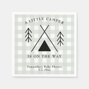 Camping baby shower napkin