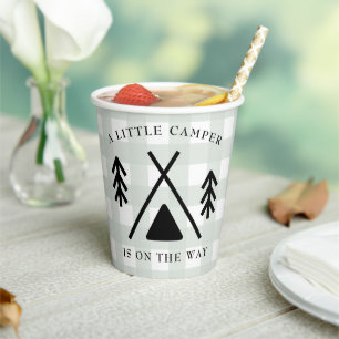 Camping baby shower paper cups