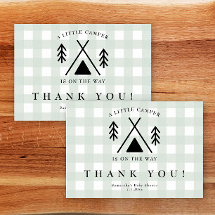 Camping baby shower - Thank you Card