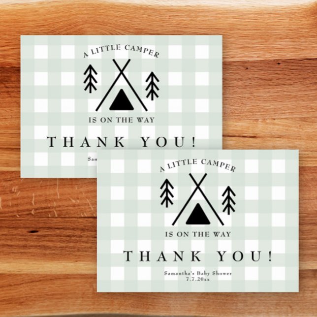 Camping baby shower - Thank you Card (Creator Uploaded)