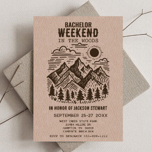 Camping Bachelor Party Invitation
