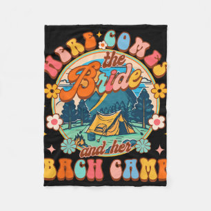 Camping Bachelorette Here Comes The Bride And Her Fleece Blanket