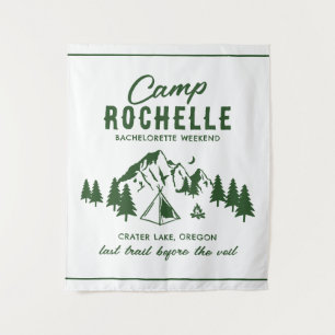 Camping Bachelorette Party Backdrop Tapestry