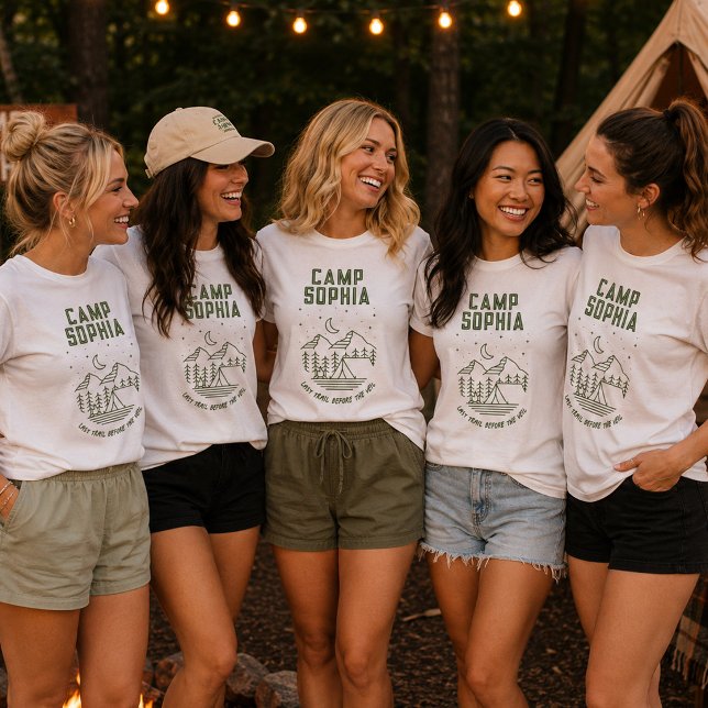 Camping Bachelorette Party Custom T-Shirts (Creator Uploaded)