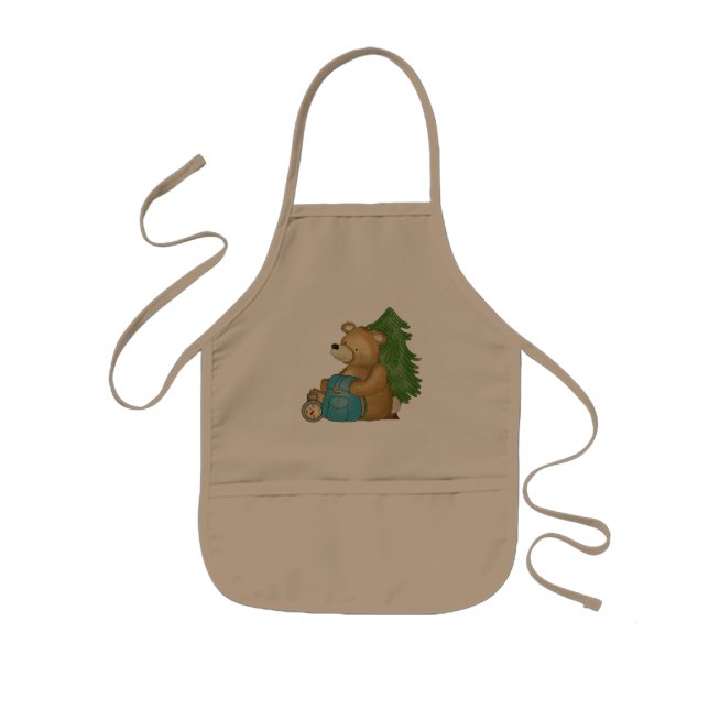 Camping Bear Camper Kitchen apron (Front)