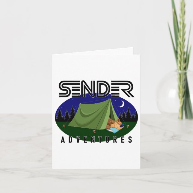 Camping Bear  Card (Front)