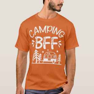 Camping BFF Trailer Quote Adventure Awaits Funny C T-Shirt