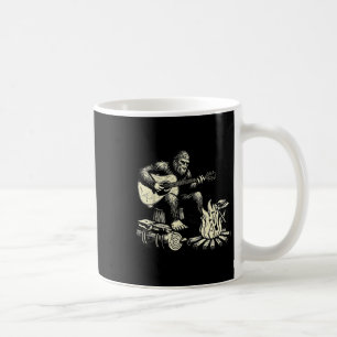 Camping Bigfoot Smore Rock Bigfoot Playing Guitar  Coffee Mug