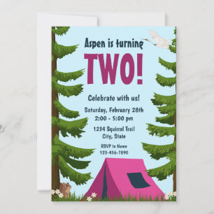 Camping Birthday Invitation