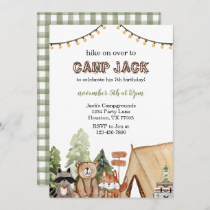 Camping Birthday Invitation