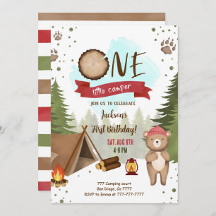 Camping Birthday Invitation