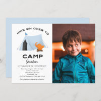 Camping Birthday Party Blue Tent Photo