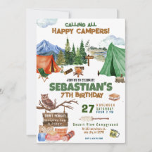 Camping Birthday Party modern kids 