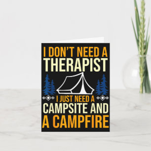 Camping bonfire camp life forest camper  card