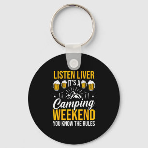 Camping bonfire camp life forest camper  key ring