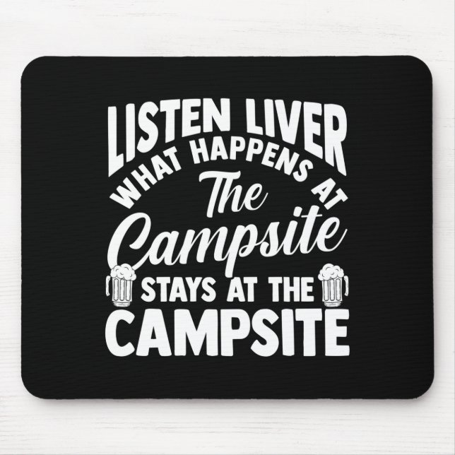 Camping bonfire camp life forest camper mouse mat (Front)
