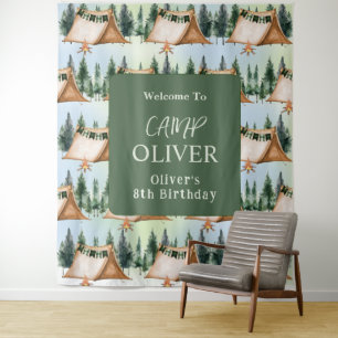 Camping Bonfire Campfire S'mores Outdoor Birthday  Tapestry