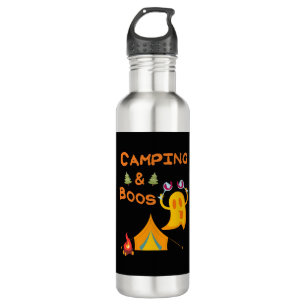 Camping & Boos Ghosts Wine Camping Halloween 710 Ml Water Bottle