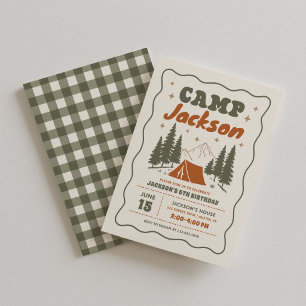Camping Boy Birthday Invitation