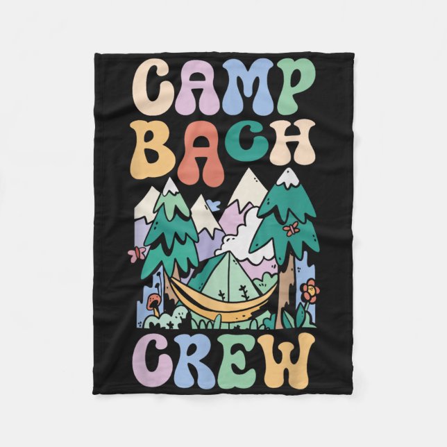 Camping Bridal Party Camp Bachelorette Camp Bach C Fleece Blanket (Front)