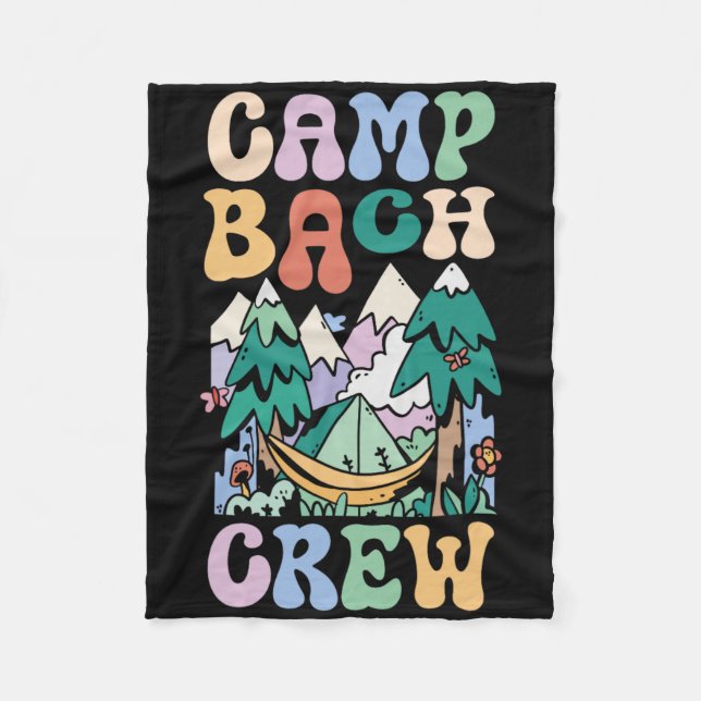 Camping Bridal Party Camp Bachelorette Camp Bach C Fleece Blanket (Front)