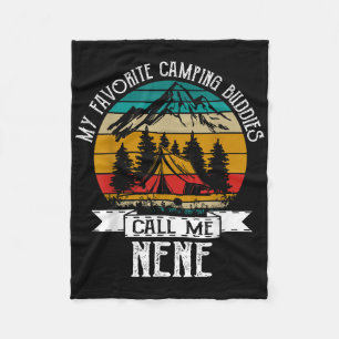 Camping Buddies Call Me Camping Nene Camper Fleece Blanket
