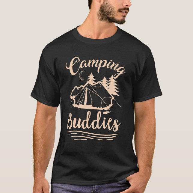Camping Buddies Classic Summer Vacation Family T-Shirt (Front)