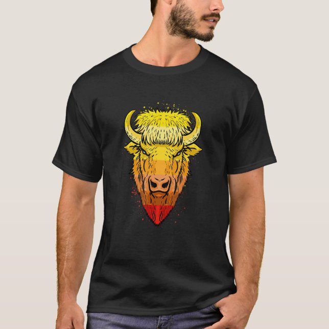 Camping Buffalo Bison T-Shirt (Front)
